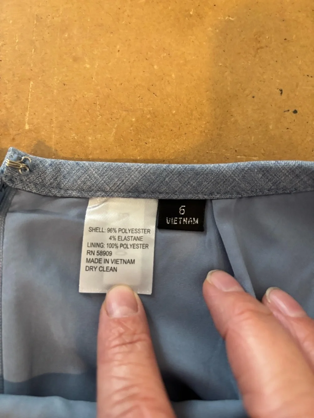 Preston & York Heather Blue Pencil Skirt - Picture 4 of 4